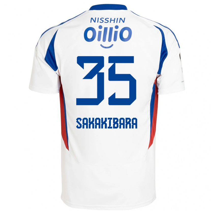 Danxen Heren Keigo Sakakibara #35 Wit Koningsblauw Uitshirt Uittenue 2025/26 T-Shirt