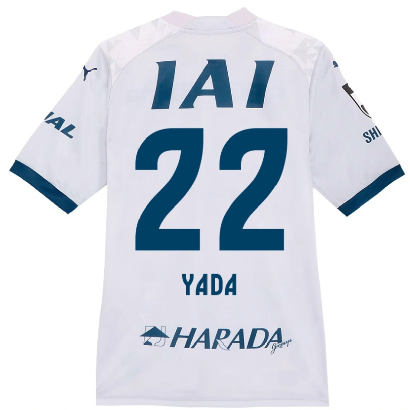 Danxen Heren Ryunosuke Yada #22 Wit Koningsblauw Uitshirt Uittenue 2025/26 T-Shirt