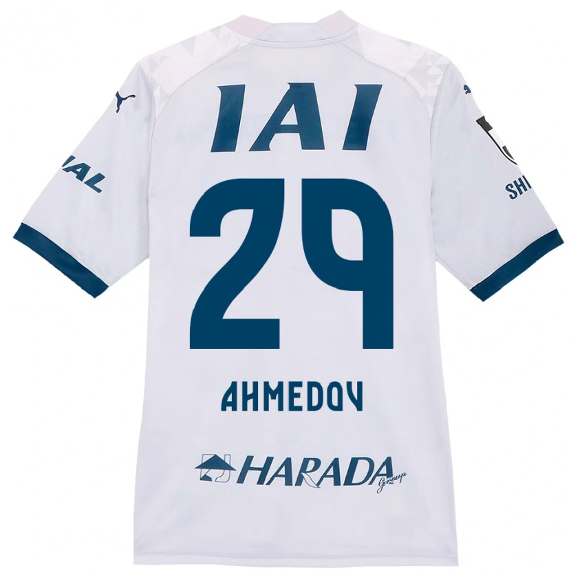 Danxen Heren Ahmed Ahmedov #29 Wit Koningsblauw Uitshirt Uittenue 2025/26 T-Shirt