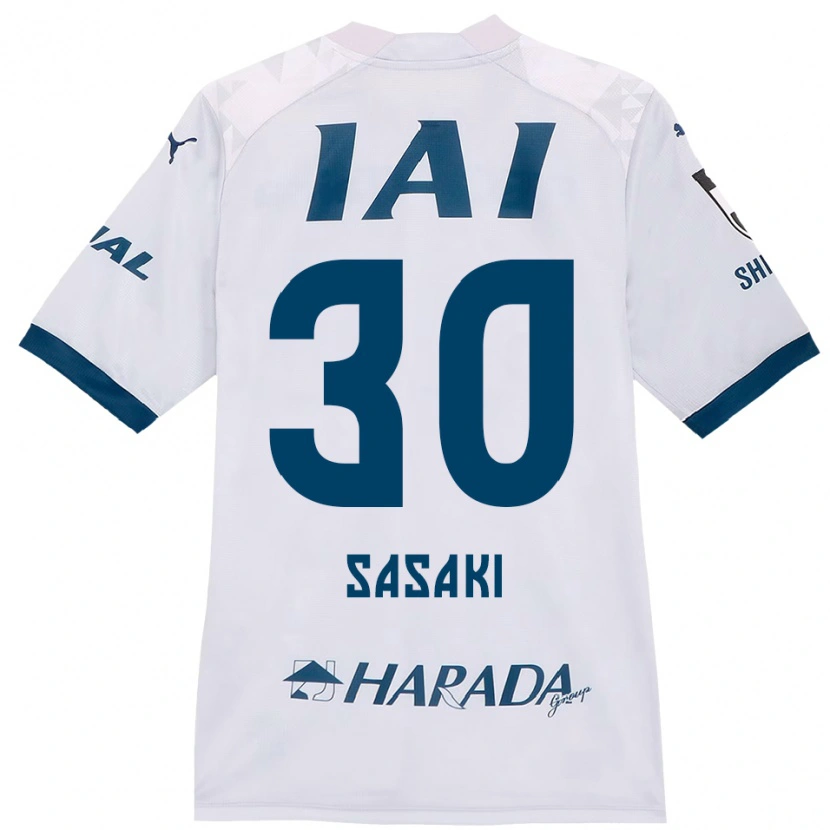 Danxen Heren Tomotaro Sasaki #30 Wit Koningsblauw Uitshirt Uittenue 2025/26 T-Shirt