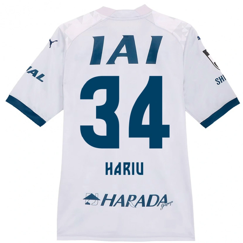 Danxen Heren Ryota Hariu #34 Wit Koningsblauw Uitshirt Uittenue 2025/26 T-Shirt