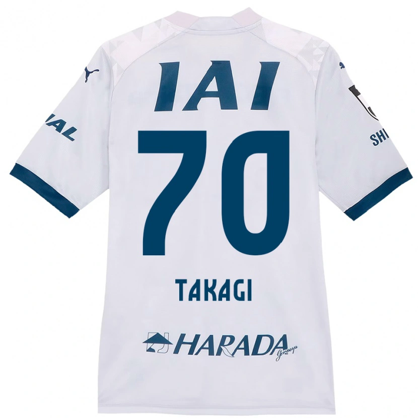 Danxen Heren Sen Takagi #70 Wit Koningsblauw Uitshirt Uittenue 2025/26 T-Shirt