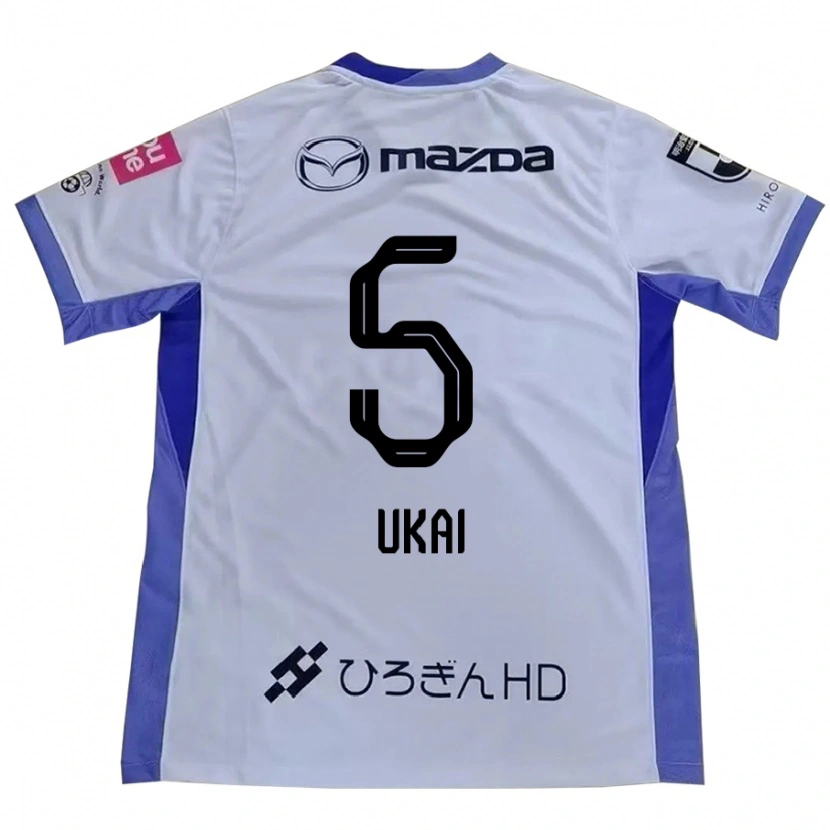 Danxen Heren Hiroto Ukai #5 Wit Oranje Uitshirt Uittenue 2025/26 T-Shirt