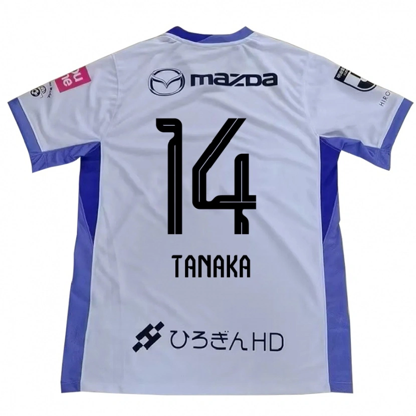 Danxen Heren Satoshi Tanaka #14 Wit Oranje Uitshirt Uittenue 2025/26 T-Shirt