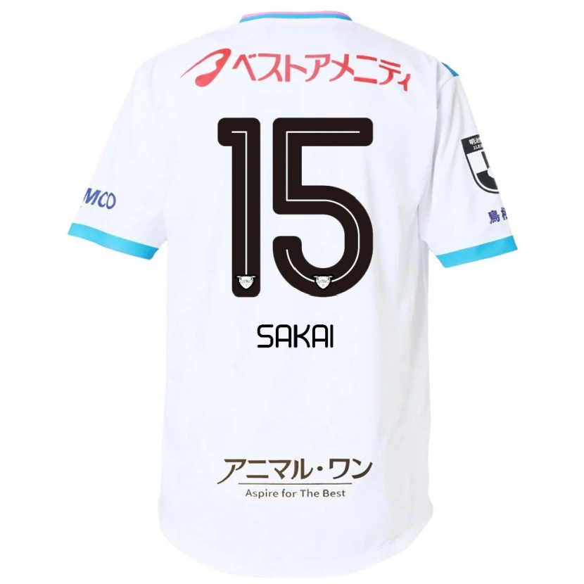 Danxen Heren Noriyoshi Sakai #15 Wit Roze Uitshirt Uittenue 2025/26 T-Shirt