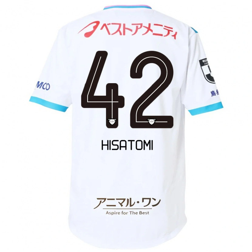 Danxen Heren Kazuhiro Hisatomi #42 Wit Roze Uitshirt Uittenue 2025/26 T-Shirt
