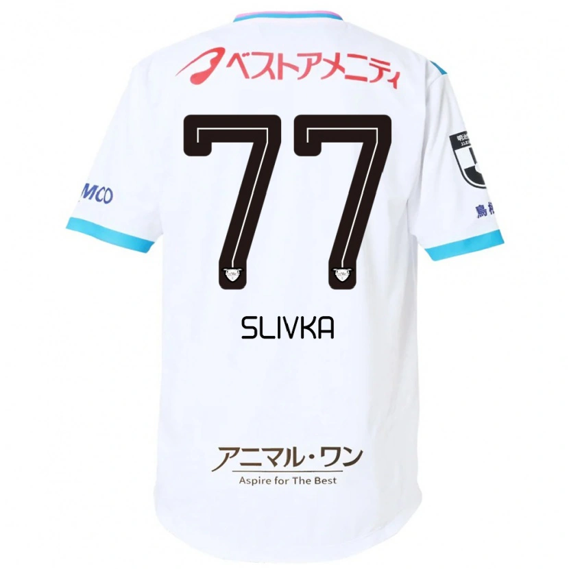 Danxen Heren Vykintas Slivka #77 Wit Roze Uitshirt Uittenue 2025/26 T-Shirt