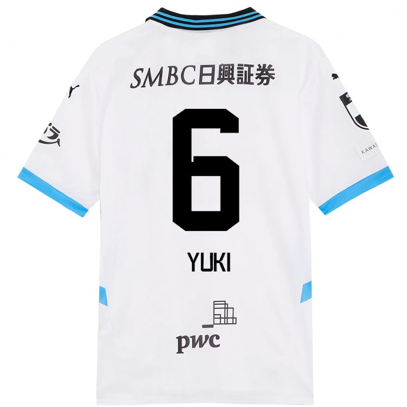Danxen Heren Yuki Yamamoto #6 Wit Hemelsblauw Uitshirt Uittenue 2025/26 T-Shirt