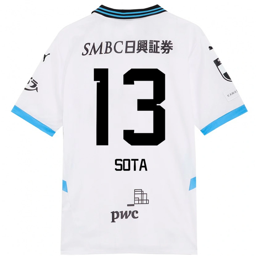 Danxen Heren Sota Miura #13 Wit Hemelsblauw Uitshirt Uittenue 2025/26 T-Shirt