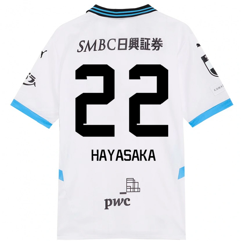Danxen Heren Yuki Hayasaka #22 Wit Hemelsblauw Uitshirt Uittenue 2025/26 T-Shirt