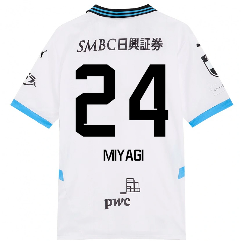 Danxen Heren Ten Miyagi #24 Wit Hemelsblauw Uitshirt Uittenue 2025/26 T-Shirt