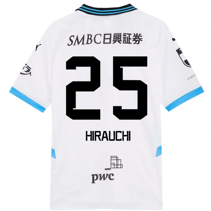 Danxen Heren Issei Hirauchi #25 Wit Hemelsblauw Uitshirt Uittenue 2025/26 T-Shirt