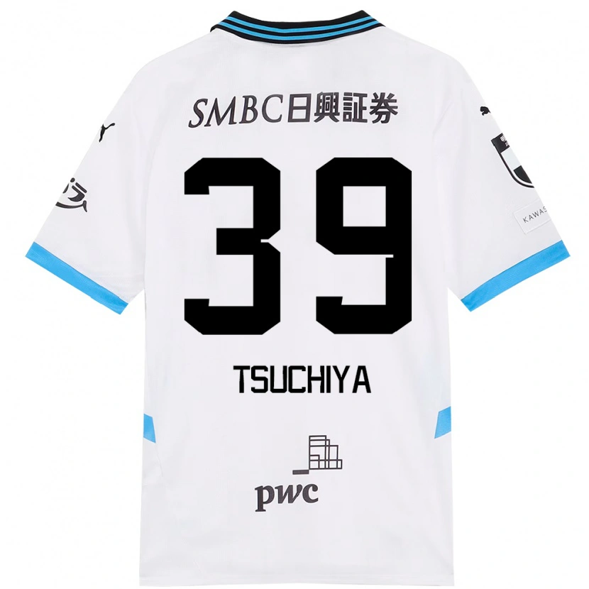 Danxen Heren Kaito Tsuchiya #39 Wit Hemelsblauw Uitshirt Uittenue 2025/26 T-Shirt