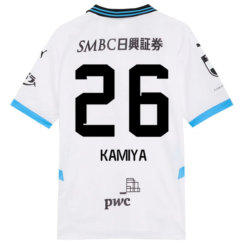 Danxen Heren Kaito Kamiya #26 Wit Hemelsblauw Uitshirt Uittenue 2025/26 T-Shirt