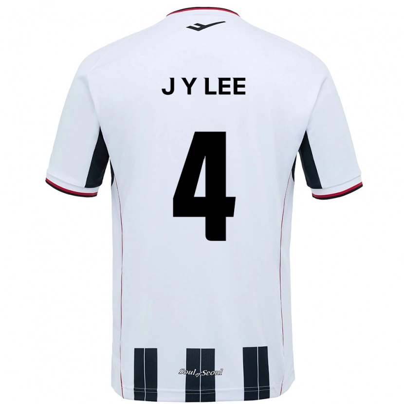 Danxen Heren Young-Jun Lee #4 Wit Zwart Uitshirt Uittenue 2025/26 T-Shirt