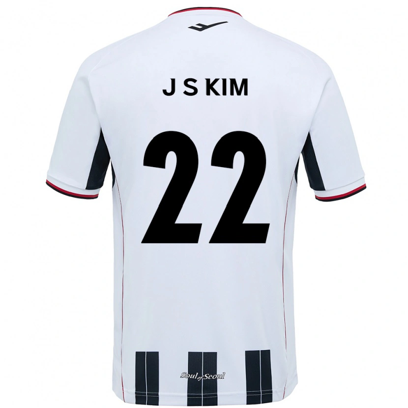 Danxen Heren Jin-Su Kim #22 Wit Zwart Uitshirt Uittenue 2025/26 T-Shirt