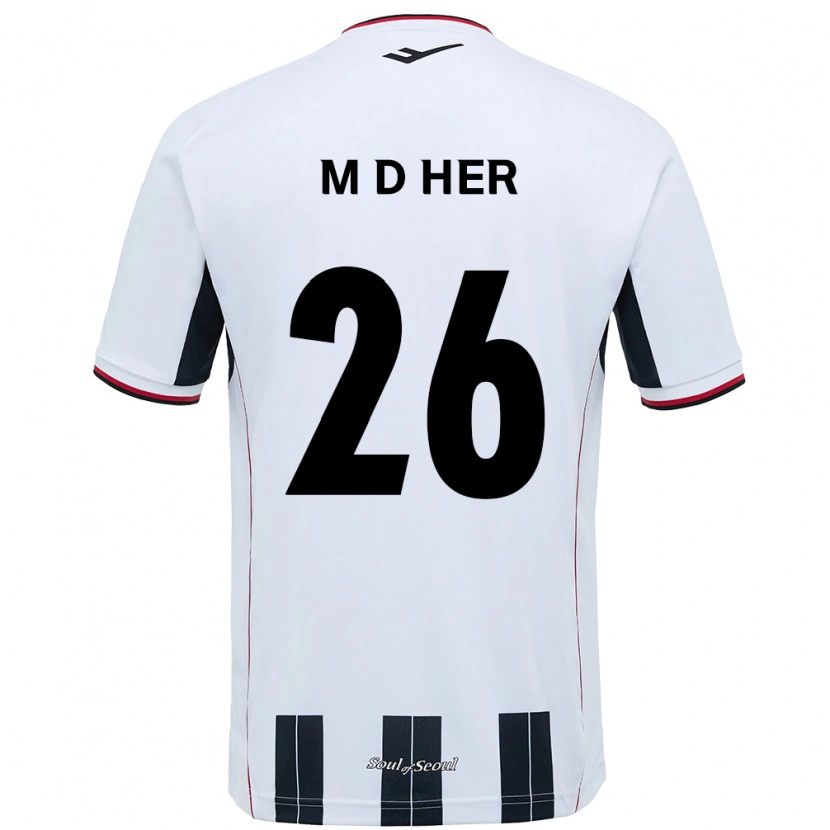 Danxen Heren Dong-Min Her #26 Wit Zwart Uitshirt Uittenue 2025/26 T-Shirt