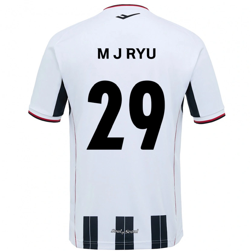 Danxen Heren Jae-Moon Ryu #29 Wit Zwart Uitshirt Uittenue 2025/26 T-Shirt