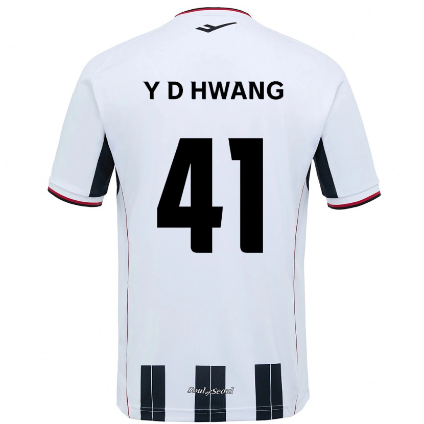 Danxen Heren Do-Yoon Hwang #41 Wit Zwart Uitshirt Uittenue 2025/26 T-Shirt