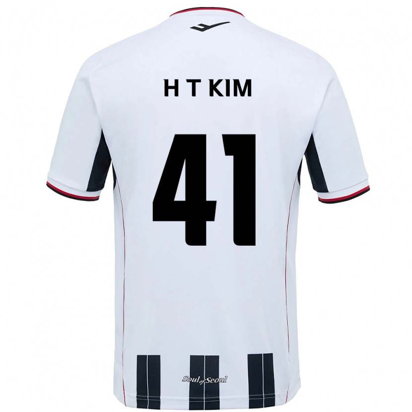 Danxen Heren Tae-Ho Kim #41 Wit Zwart Uitshirt Uittenue 2025/26 T-Shirt