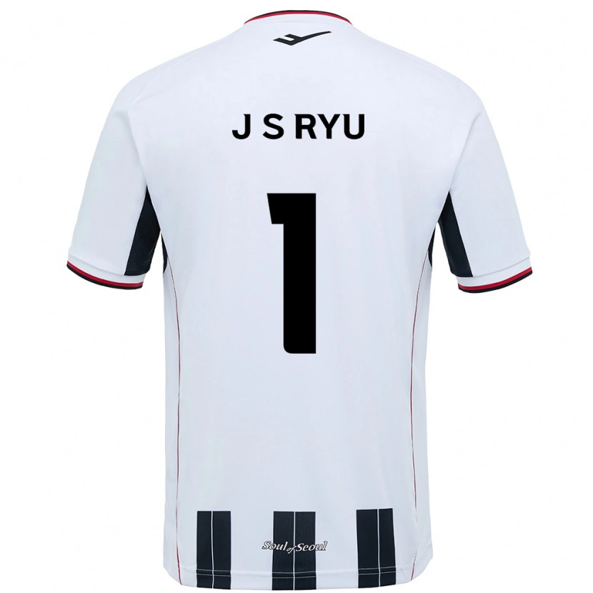 Danxen Heren Ryu Ji-Soo #1 Wit Zwart Uitshirt Uittenue 2025/26 T-Shirt