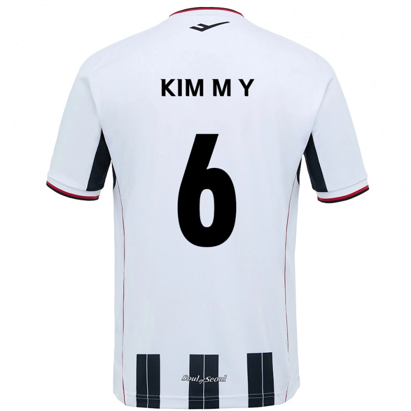 Danxen Heren Kim Mi-Yeon #6 Wit Zwart Uitshirt Uittenue 2025/26 T-Shirt