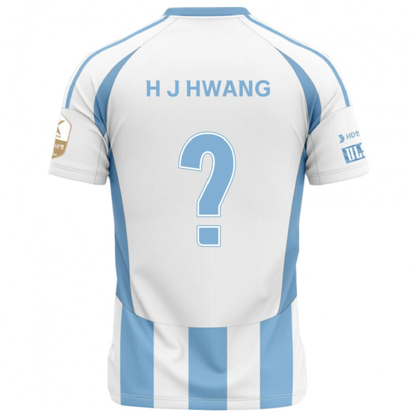 Danxen Heren Jeong-Ho Hwang #0 Wit Hemelsblauw Uitshirt Uittenue 2025/26 T-Shirt