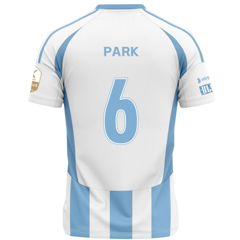 Danxen Heren Jun Park #6 Wit Hemelsblauw Uitshirt Uittenue 2025/26 T-Shirt