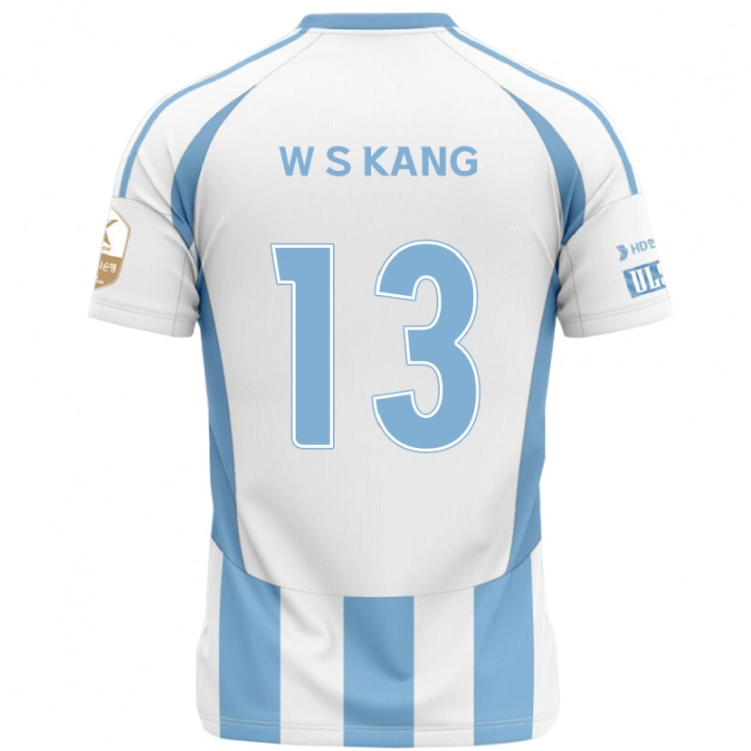 Danxen Heren Sang-Woo Kang #13 Wit Hemelsblauw Uitshirt Uittenue 2025/26 T-Shirt