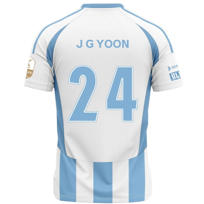 Danxen Heren Jong-Gyu Yoon #24 Wit Hemelsblauw Uitshirt Uittenue 2025/26 T-Shirt