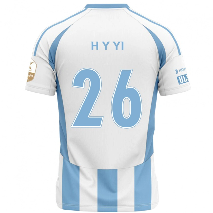 Danxen Heren Yong-Hyeon Yi #26 Wit Hemelsblauw Uitshirt Uittenue 2025/26 T-Shirt