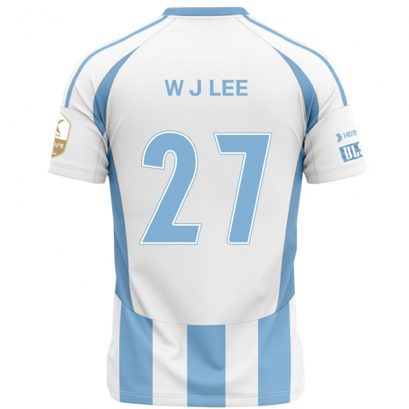 Danxen Heren Ji-Woo Lee #27 Wit Hemelsblauw Uitshirt Uittenue 2025/26 T-Shirt