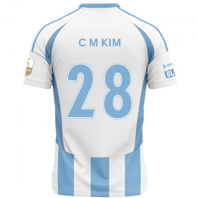 Danxen Heren Min-Chan Kim #28 Wit Hemelsblauw Uitshirt Uittenue 2025/26 T-Shirt