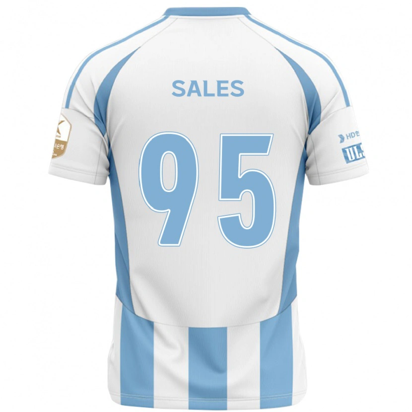 Danxen Heren Matheus Sales #95 Wit Hemelsblauw Uitshirt Uittenue 2025/26 T-Shirt