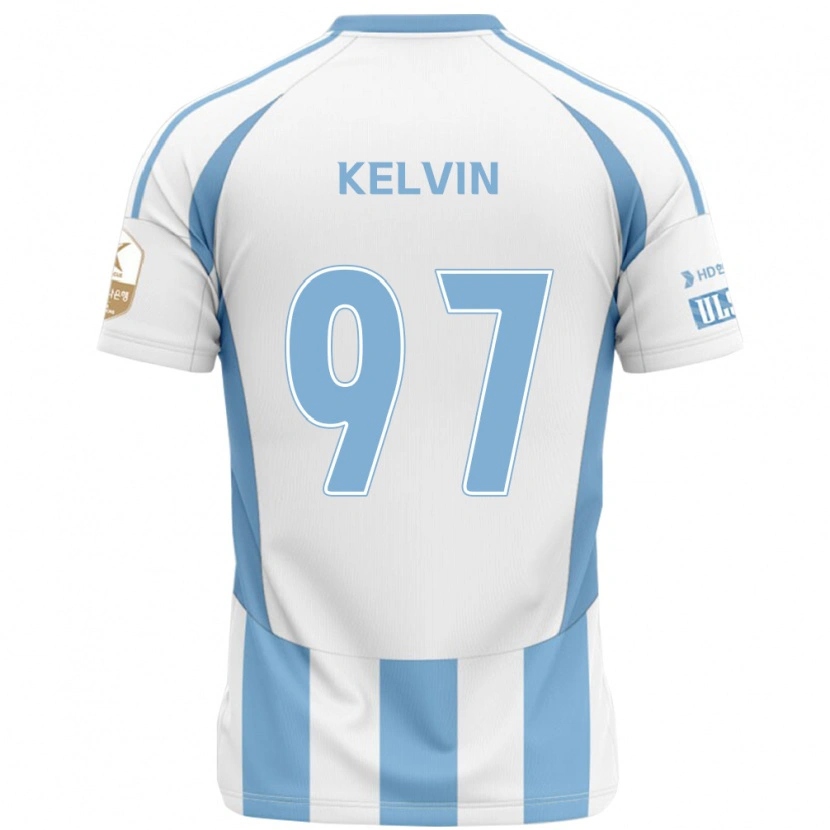 Danxen Heren Kelvin #97 Wit Hemelsblauw Uitshirt Uittenue 2025/26 T-Shirt