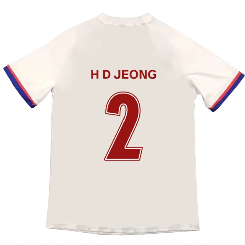 Danxen Heren Dong-Ho Jeong #2 Gebroken Wit Rood Uitshirt Uittenue 2025/26 T-Shirt