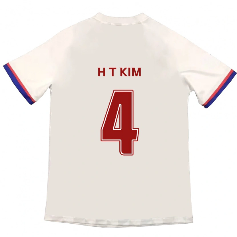 Danxen Heren Tae-Han Kim #4 Gebroken Wit Rood Uitshirt Uittenue 2025/26 T-Shirt