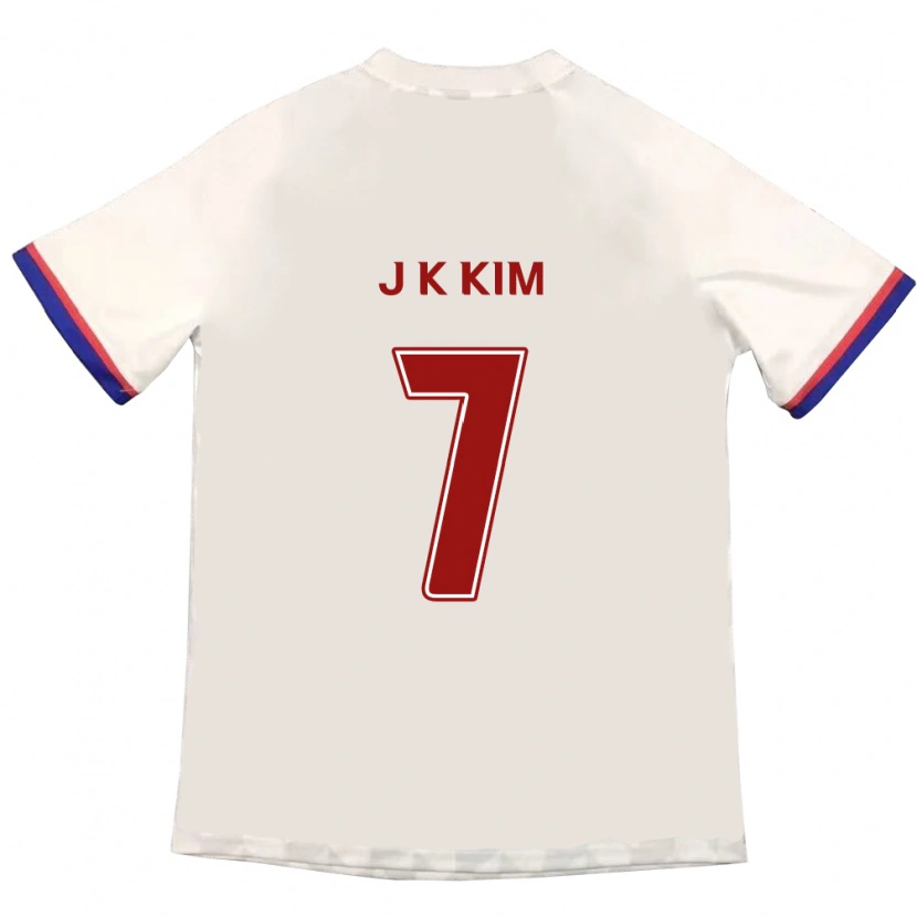 Danxen Heren Ki-Jun Kim #7 Gebroken Wit Rood Uitshirt Uittenue 2025/26 T-Shirt