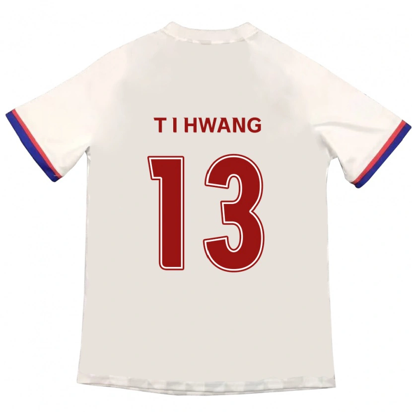 Danxen Heren In-Taek Hwang #13 Gebroken Wit Rood Uitshirt Uittenue 2025/26 T-Shirt
