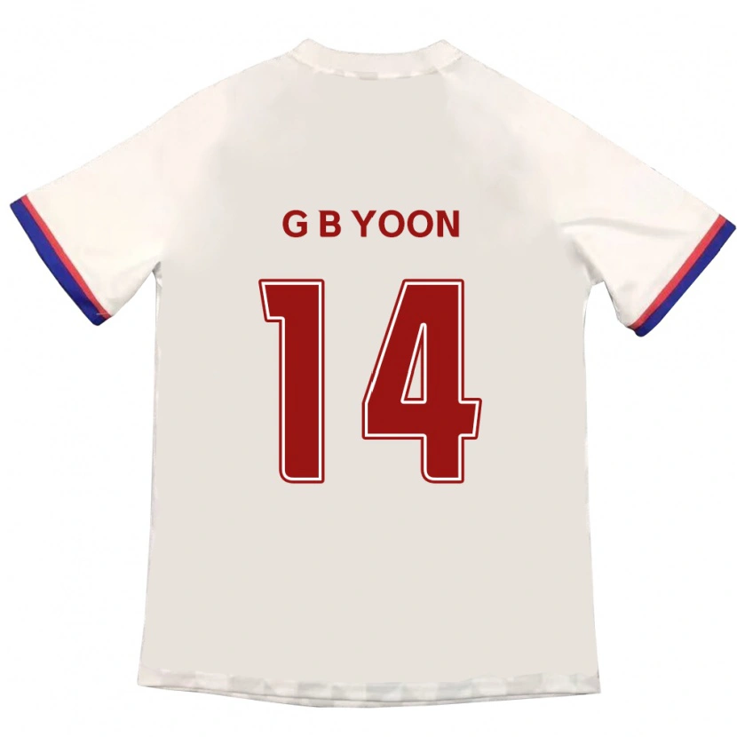 Danxen Heren Bit-Garam Yoon #14 Gebroken Wit Rood Uitshirt Uittenue 2025/26 T-Shirt