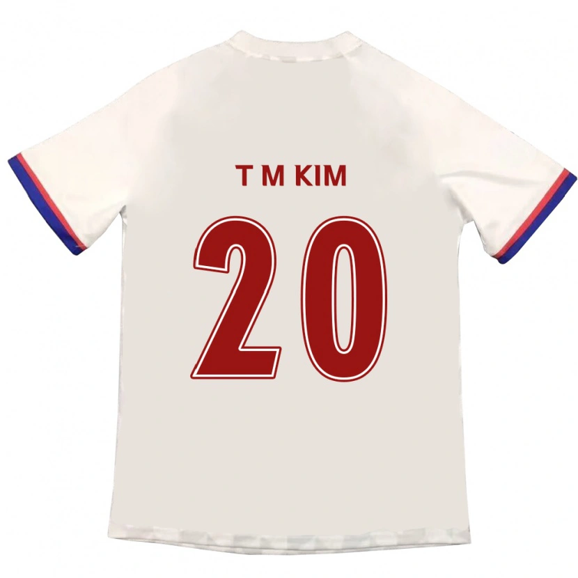 Danxen Heren Tae-Min Kim #20 Gebroken Wit Rood Uitshirt Uittenue 2025/26 T-Shirt