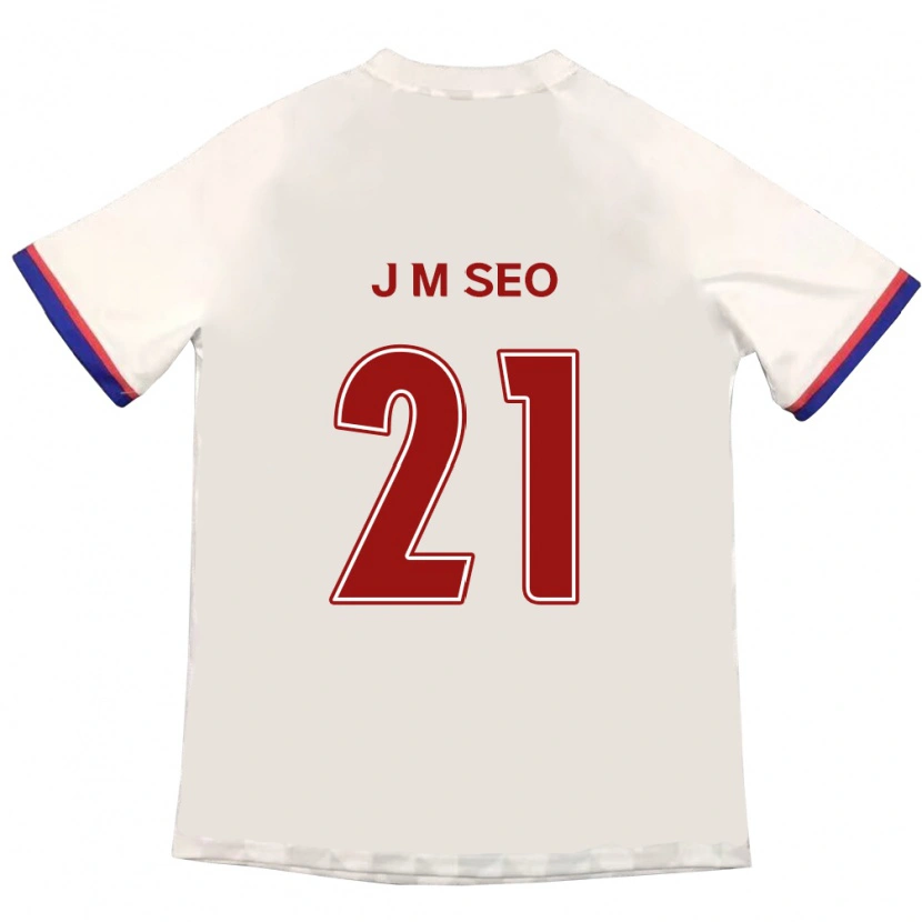 Danxen Heren Jae-Min Seo #21 Gebroken Wit Rood Uitshirt Uittenue 2025/26 T-Shirt