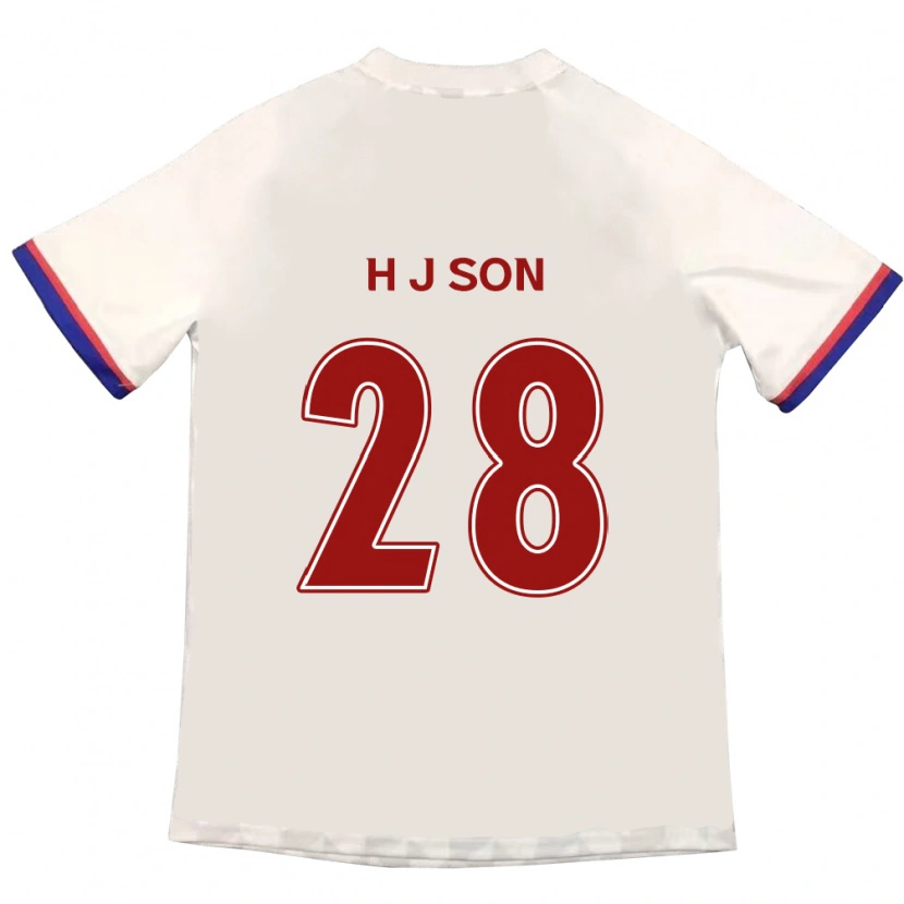 Danxen Heren Jun-Ho Son #28 Gebroken Wit Rood Uitshirt Uittenue 2025/26 T-Shirt