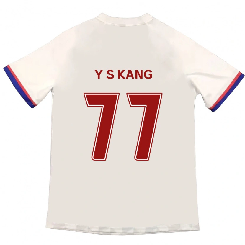 Danxen Heren Sang-Yun Kang #77 Gebroken Wit Rood Uitshirt Uittenue 2025/26 T-Shirt