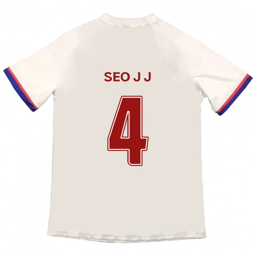 Danxen Heren Seo Jin-Ju #4 Gebroken Wit Rood Uitshirt Uittenue 2025/26 T-Shirt