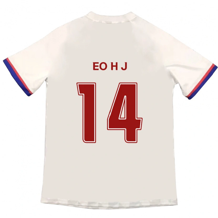Danxen Heren Eo Hee-Jin #14 Gebroken Wit Rood Uitshirt Uittenue 2025/26 T-Shirt
