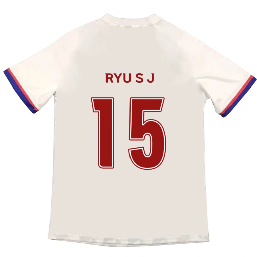Danxen Heren Ryu Soo-Jung #15 Gebroken Wit Rood Uitshirt Uittenue 2025/26 T-Shirt