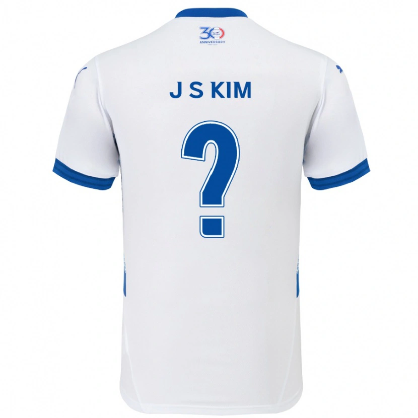 Danxen Heren Seong-Ju Kim #0 Wit Koningsblauw Uitshirt Uittenue 2025/26 T-Shirt