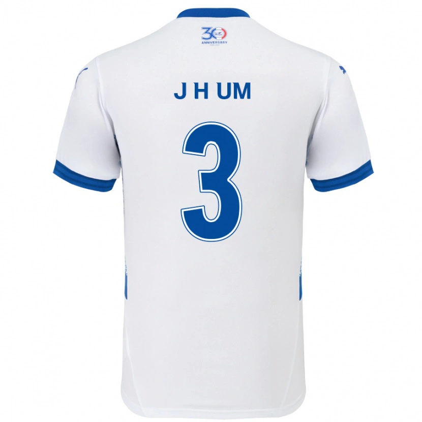 Danxen Heren Jung-Hyun Um #3 Wit Koningsblauw Uitshirt Uittenue 2025/26 T-Shirt
