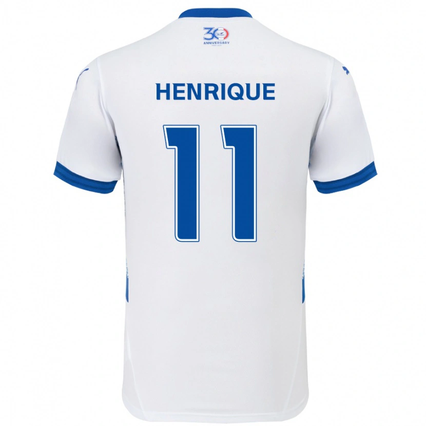 Danxen Heren Paulo Henrique #11 Wit Koningsblauw Uitshirt Uittenue 2025/26 T-Shirt
